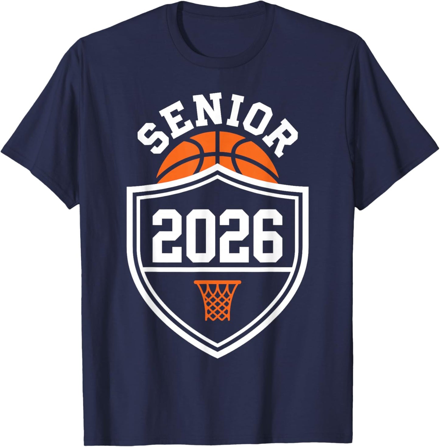 Class of 2026 Graduation Senior 26 Basketball Outfit T-Shirt - T-Shirt | Navy