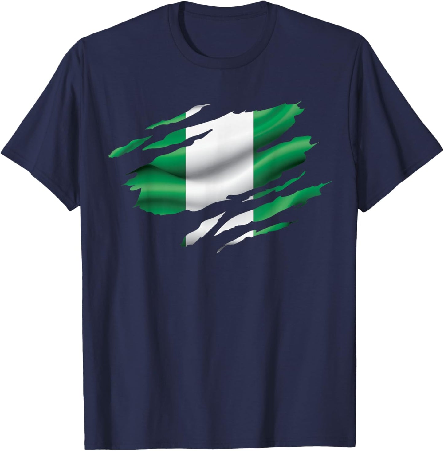 Nigeria Proud Heritage National Nigerian Flag Roots T-Shirt - T-Shirt | Navy