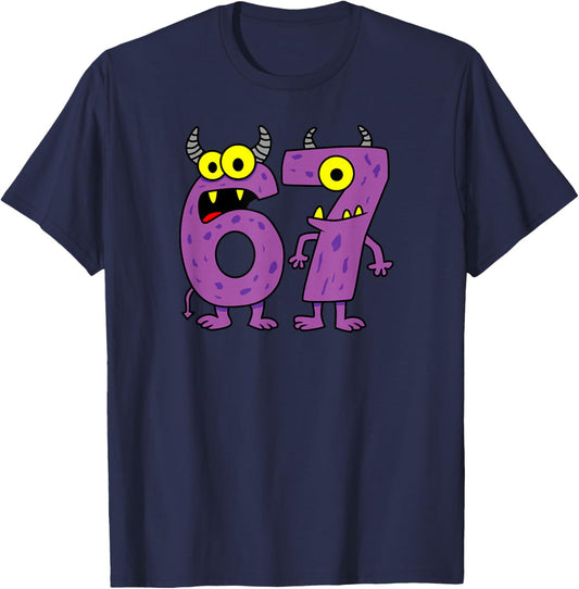 Halloween Number 6 7 Monster Costume T-Shirt - T-Shirt | Navy