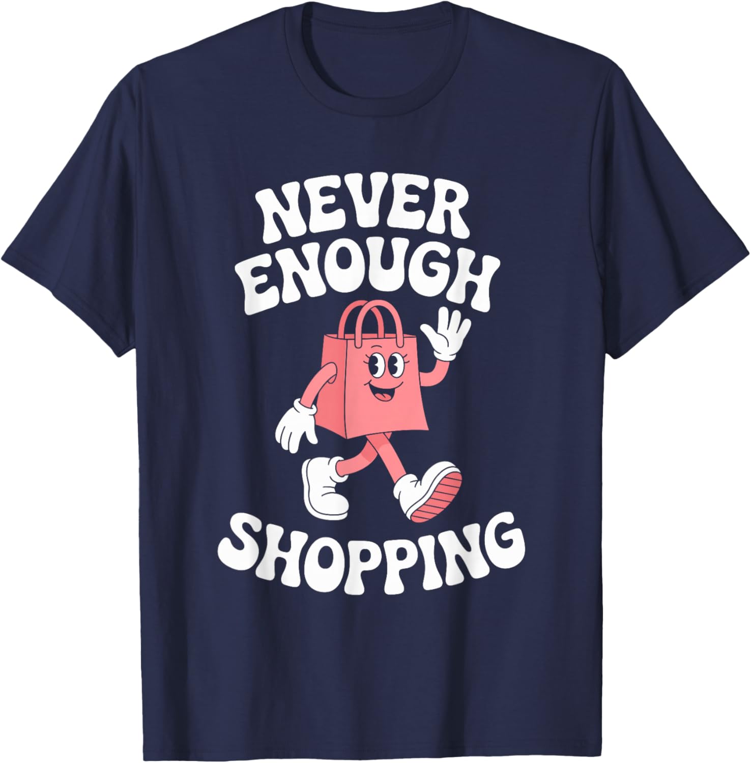 Funny Shopping Retro T-Shirt - T-Shirt | Navy
