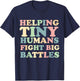 Helping Tiny Humans Fight Big Battles Pediatric ICU Nurse T-Shirt - T-Shirt | Navy