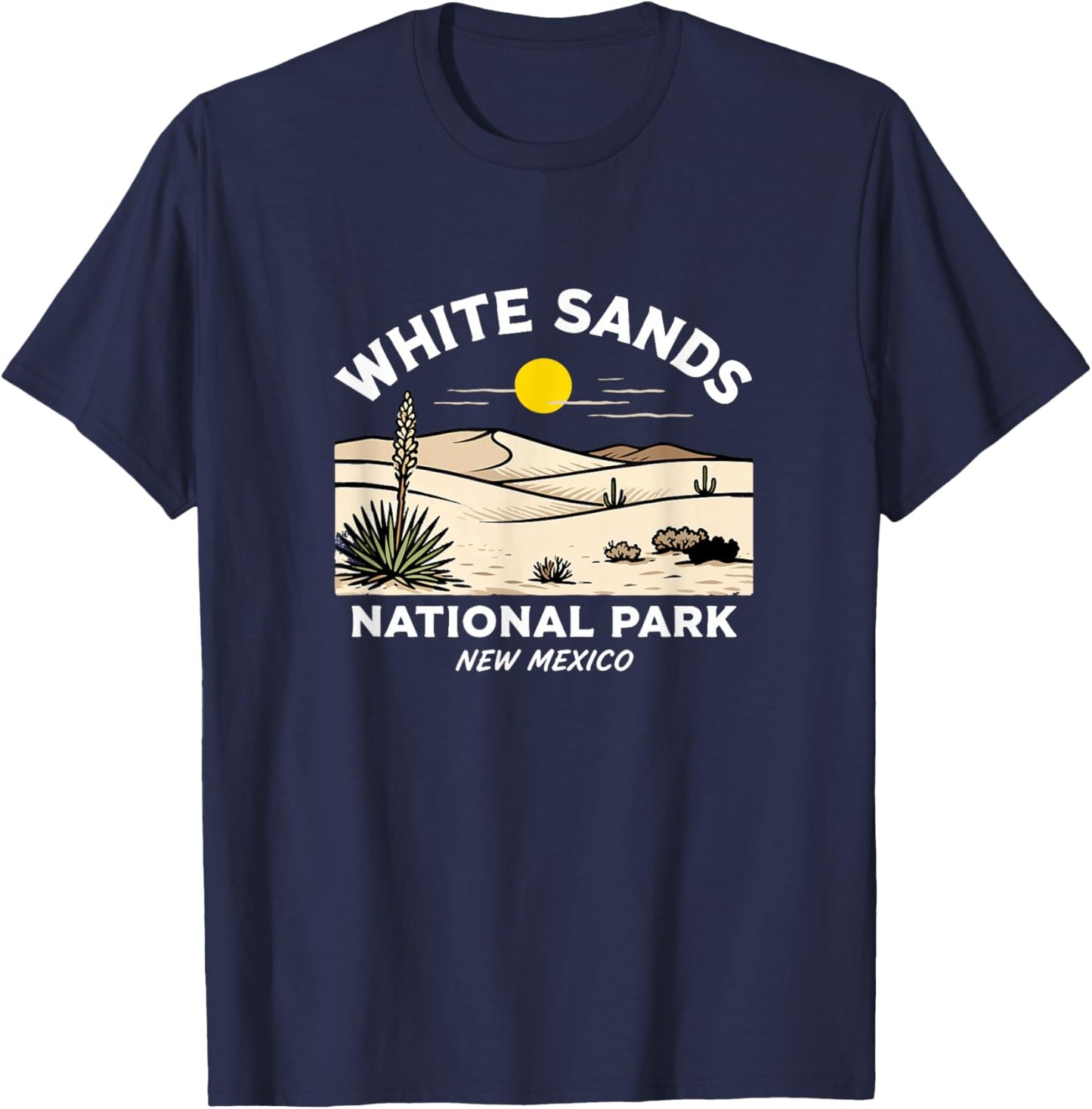 White Sands National Park Souvenir New Mexico Men Women T-Shirt - T-Shirt | Navy