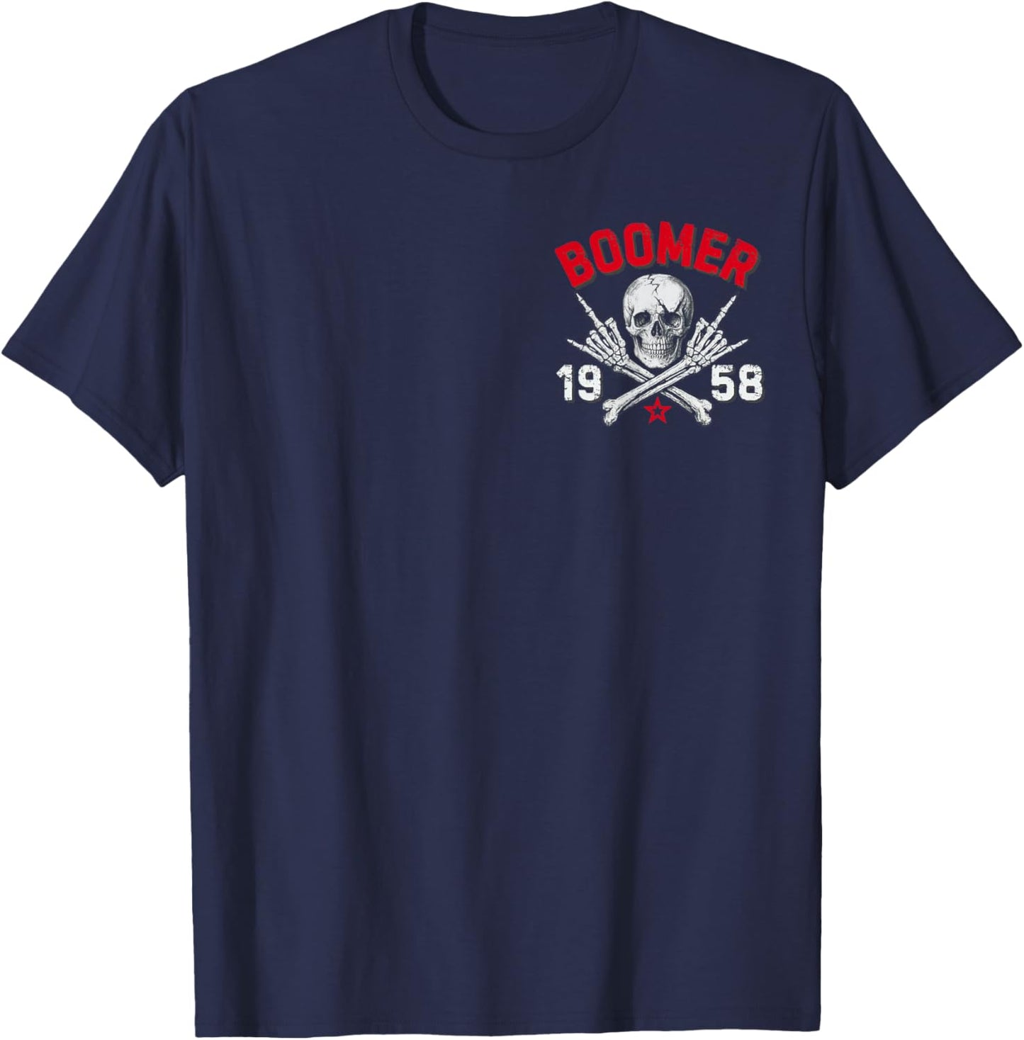 Boomer 1958 Before All You Sissie were Born Skull T-Shirt - T-Shirt | Navy