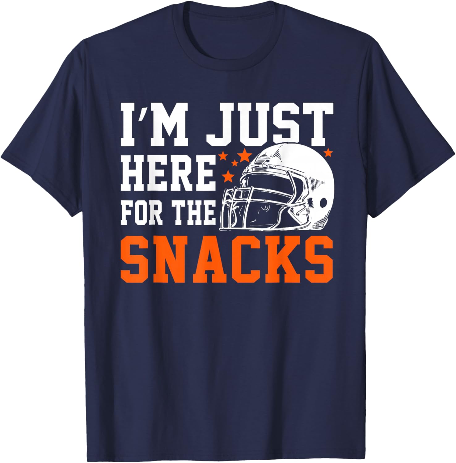 Just Here for The Snacks American Football Funny Women Kids T-Shirt - T-Shirt | Navy