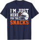 Just Here for The Snacks American Football Funny Women Kids T-Shirt - T-Shirt | Navy
