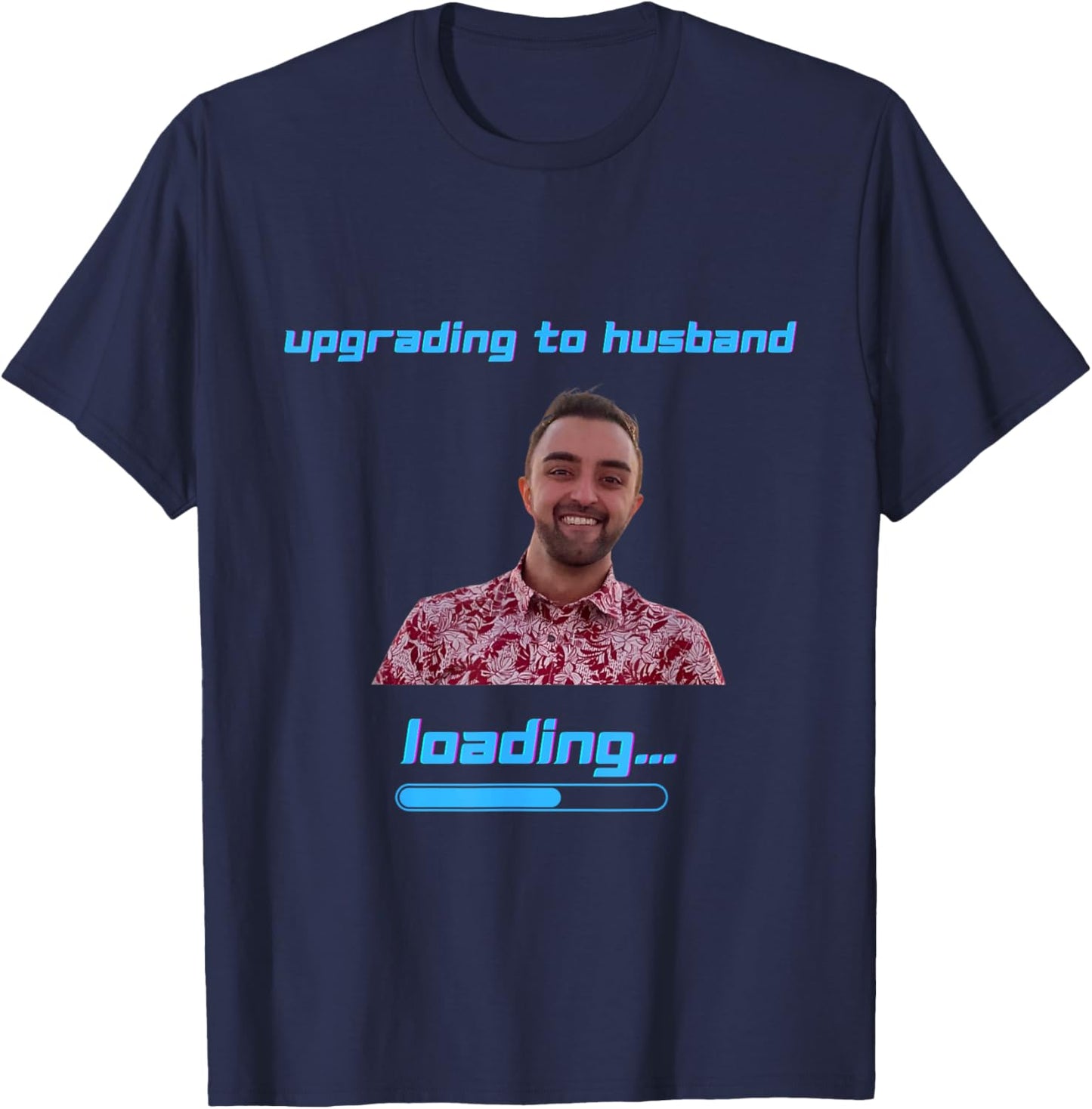 Upgrading to Husband Status T-Shirt - T-Shirt | Navy
