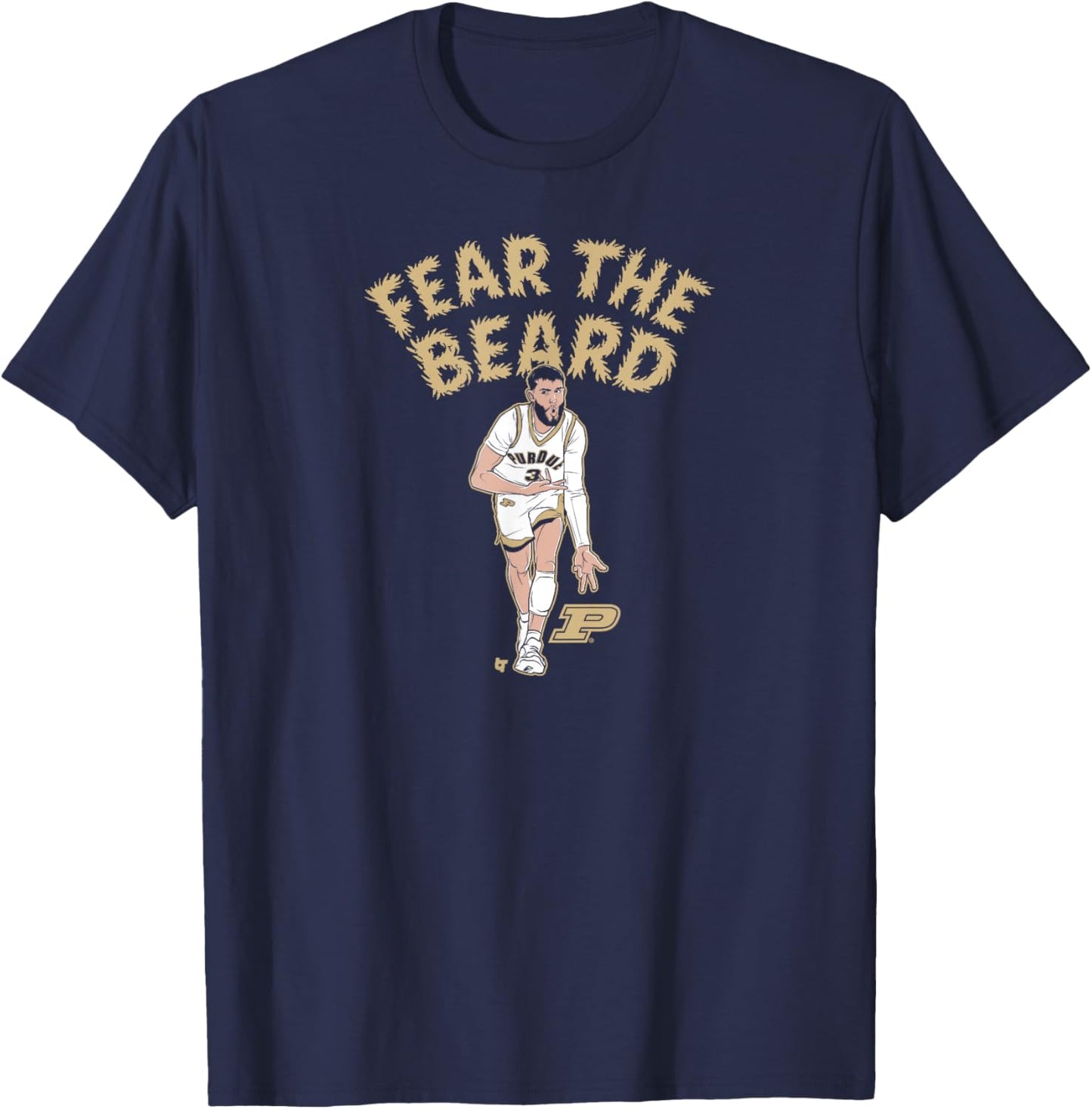 Braden Smith - Fear The Beard - Purdue Basketball T-Shirt - T-Shirt | Navy