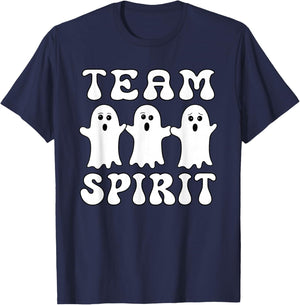 Funny Ghost Team Spirit Halloween Matching Group T-Shirt - T-Shirt | Navy