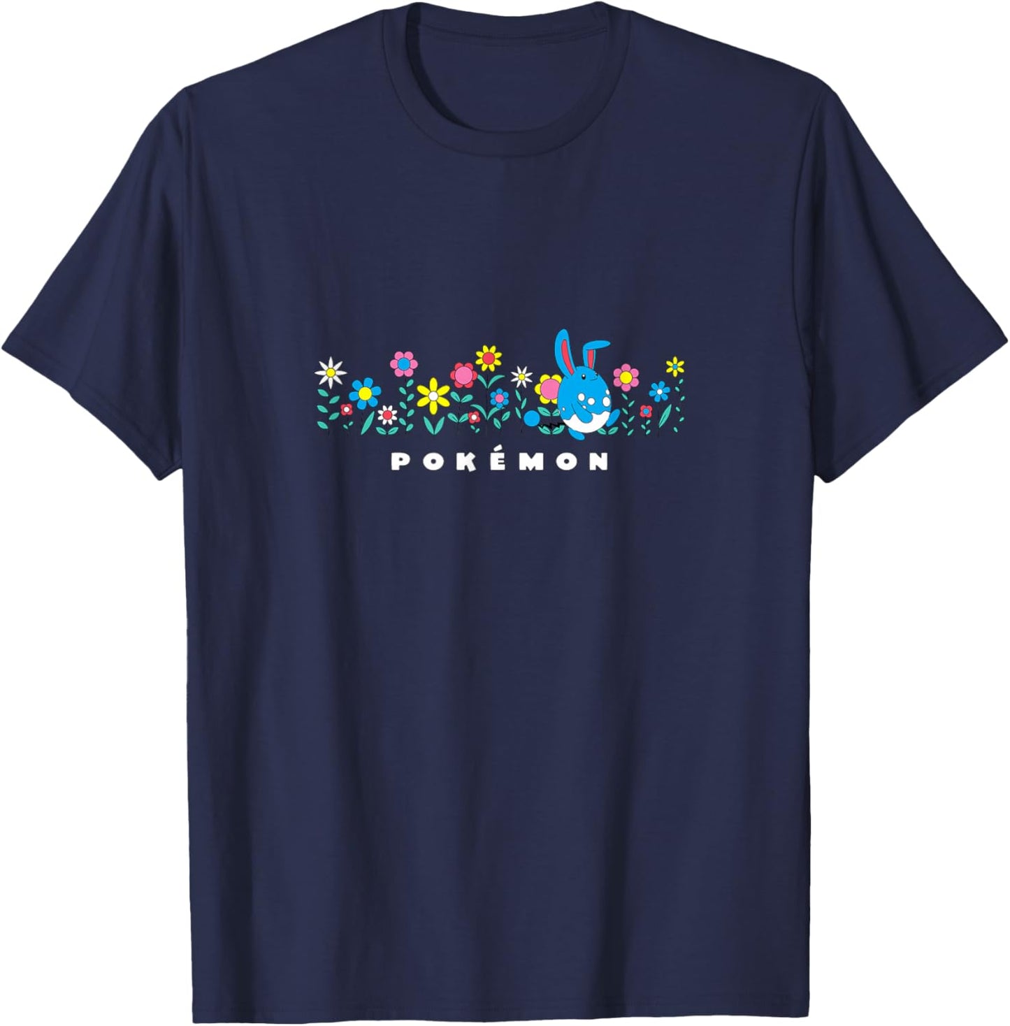 Pokémon - Azumarill Flowers - Easter - Spring T-Shirt - T-Shirt | Navy