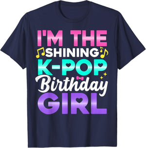 I'm The Birthday Girl Party Outfit Anime K Pop Girl T-Shirt - T-Shirt | Navy