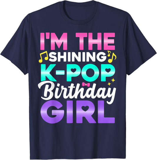 I'm The Birthday Girl Party Outfit Anime K Pop Girl T-Shirt - T-Shirt | Navy