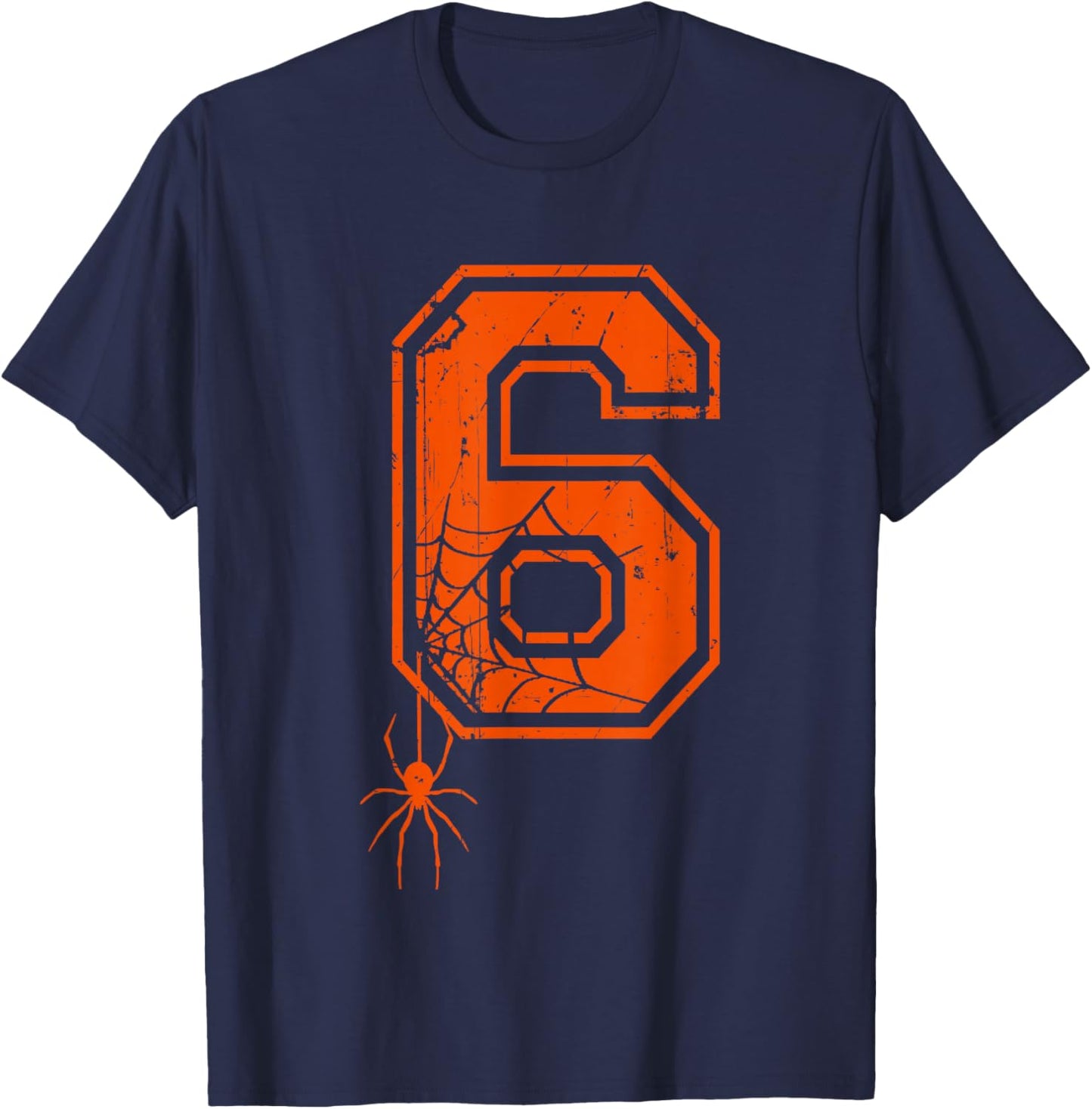 Number 6 67 Meme Halloween Spider Costume Matching Group T-Shirt - T-Shirt | Navy