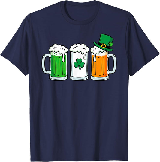 Irish Beer Drinking St Patricks Day Leprechaun Men Women T-Shirt - T-Shirt | Navy