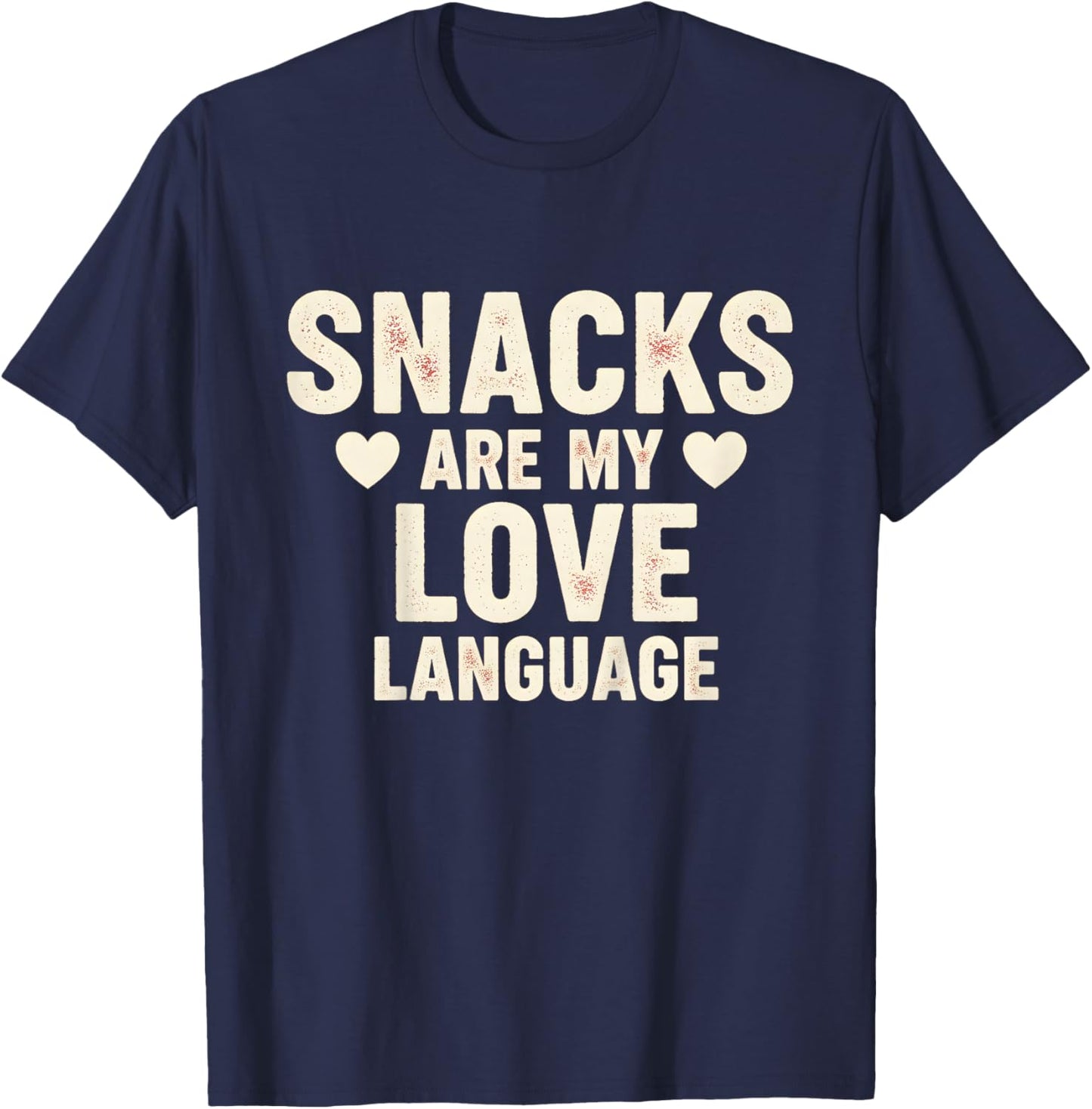 Kids Snacks are My Love Language Valentines Day Boy Girl Toddler T-Shirt - T-Shirt | Navy