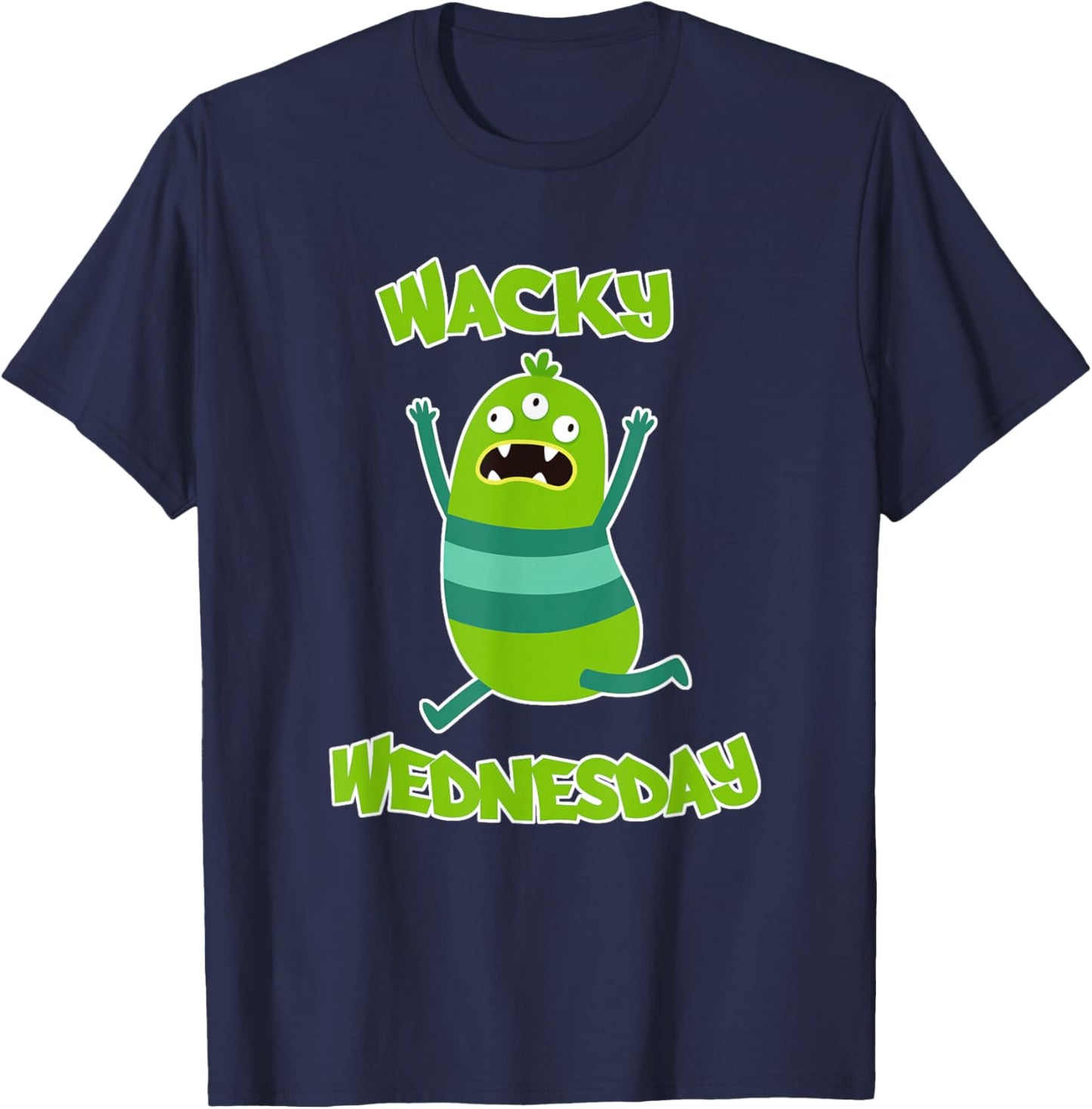 Wacky Wednesday Kids and Teachers | Mismatch Day Spirit Week T-Shirt - T-Shirt | Navy