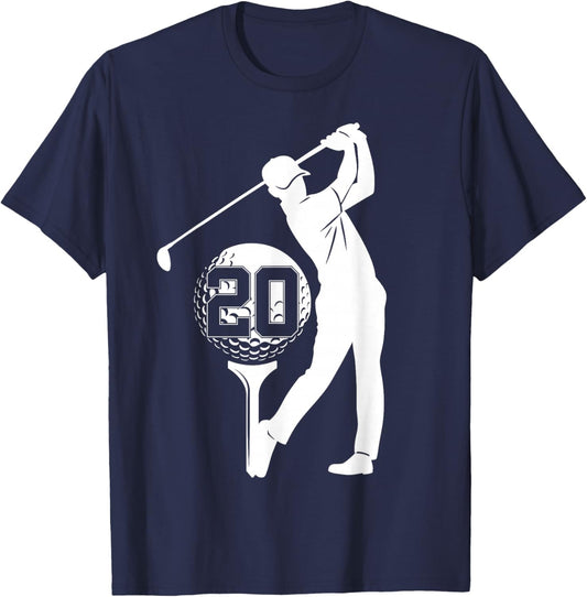 20 Years Golf 20TH Birthday T-Shirt - T-Shirt | Navy