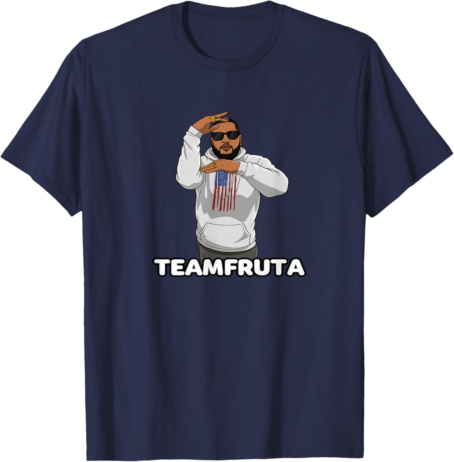 TEAMFRUTA Don't Pull Out That There is PIRANA T-Shirt - T-Shirt | Navy