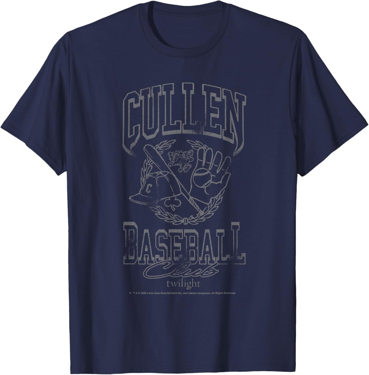 Twilight Cullen Baseball Club Team Logo Retro Vampire Movie T-Shirt - T-Shirt | Navy