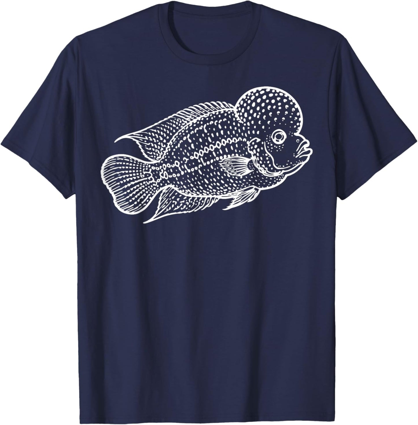 Flowerhorn Fish T-Shirt - T-Shirt | Navy