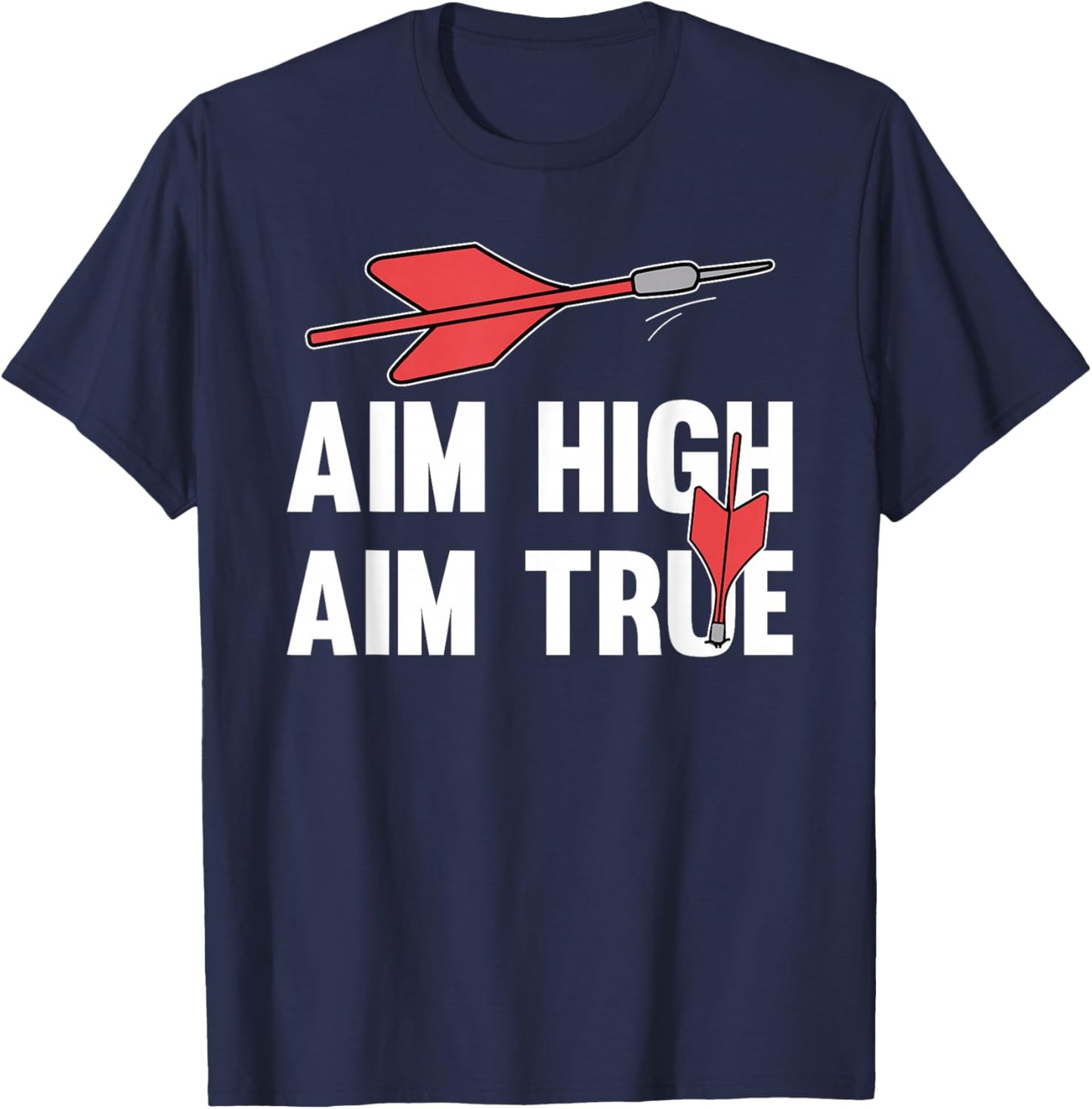 Aim High, Aim True Lawn Darts T-Shirt - T-Shirt | Navy