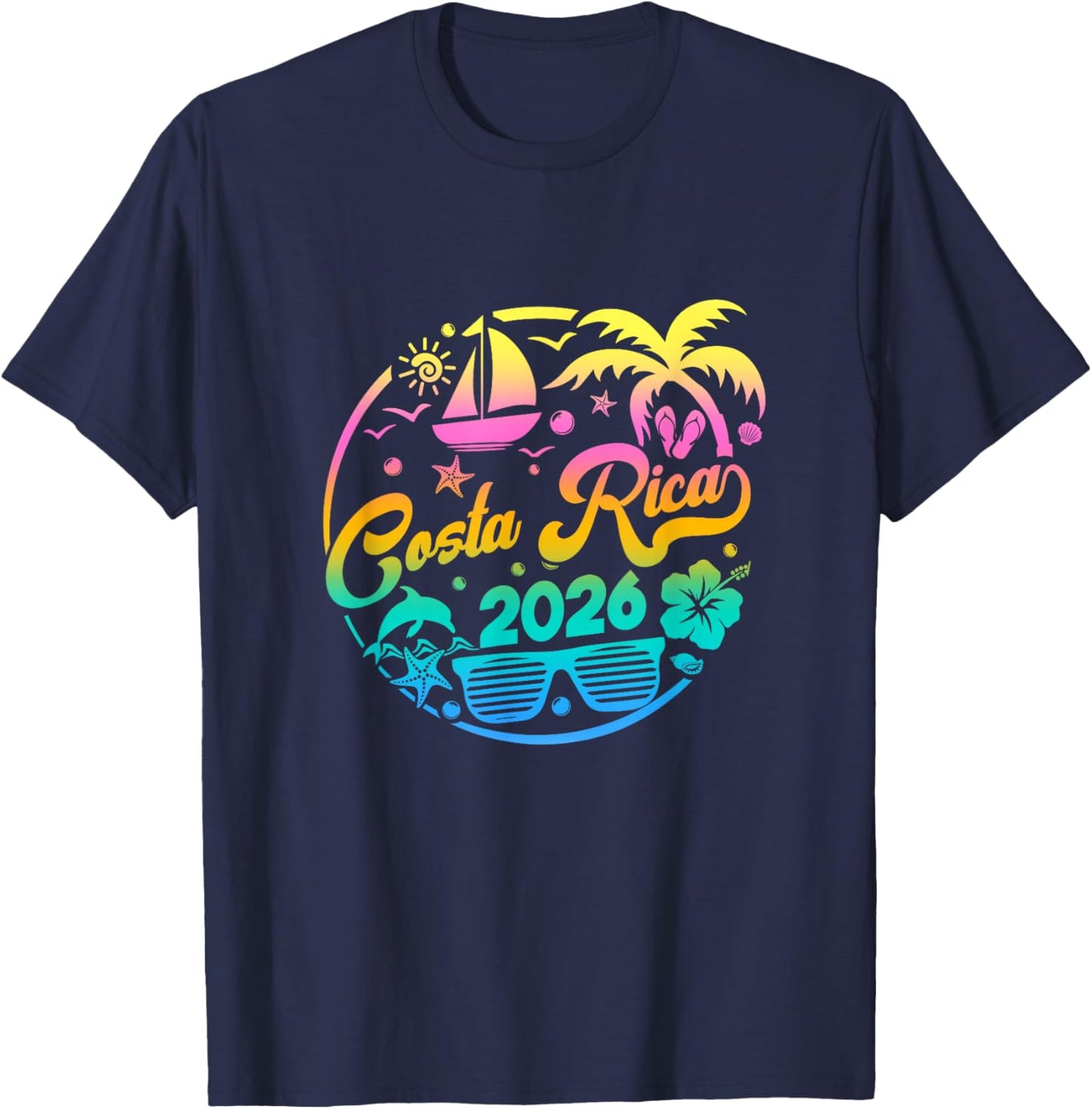 Costa Rica 2026 Family Vacation Beach Matching Group T-Shirt - T-Shirt | Navy
