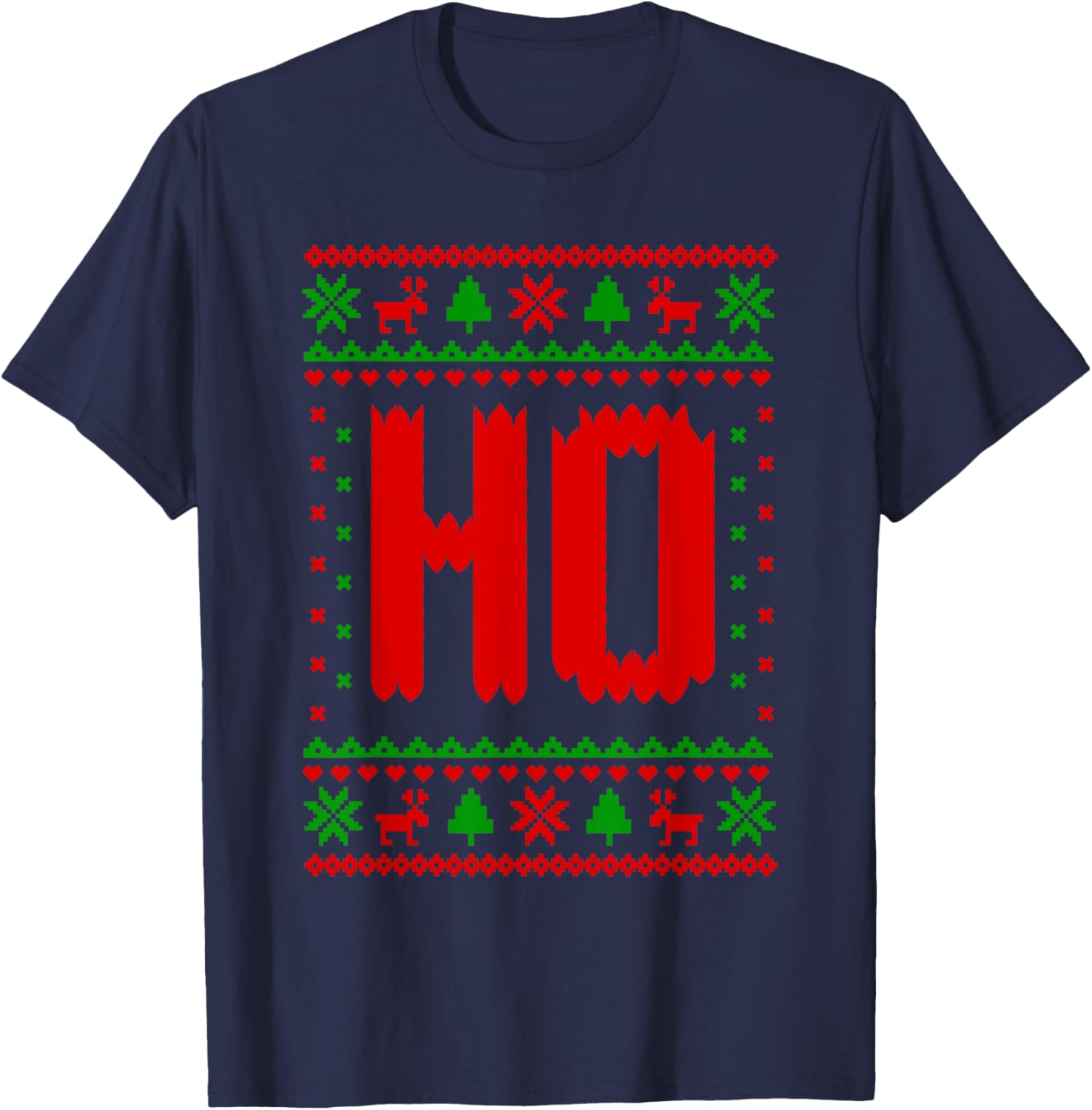 Where's My Ho at? Ho Merry Christmas Holiday Couples Ugly T-Shirt - T-Shirt | Navy
