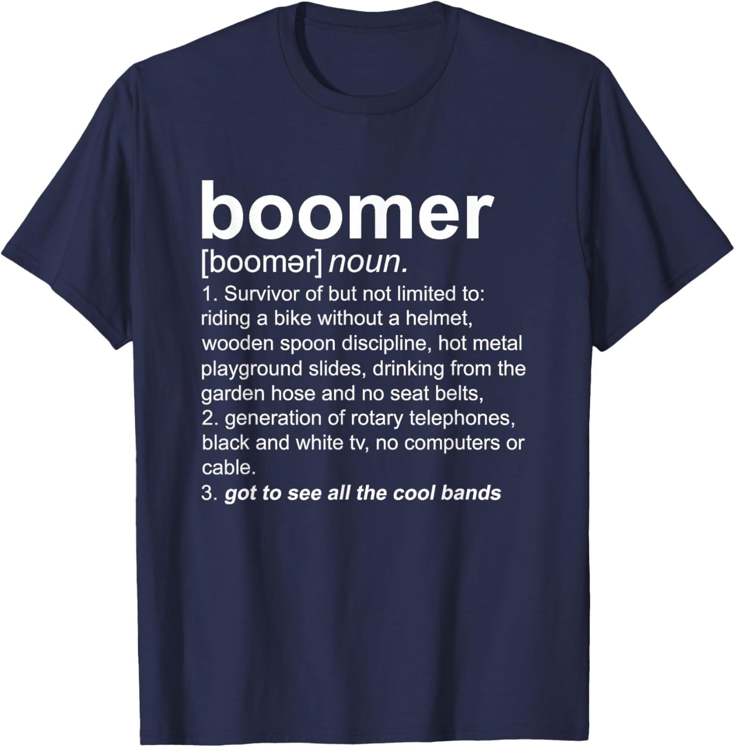 Boomer Definition Funny Baby Boomer T-Shirt - T-Shirt | Navy