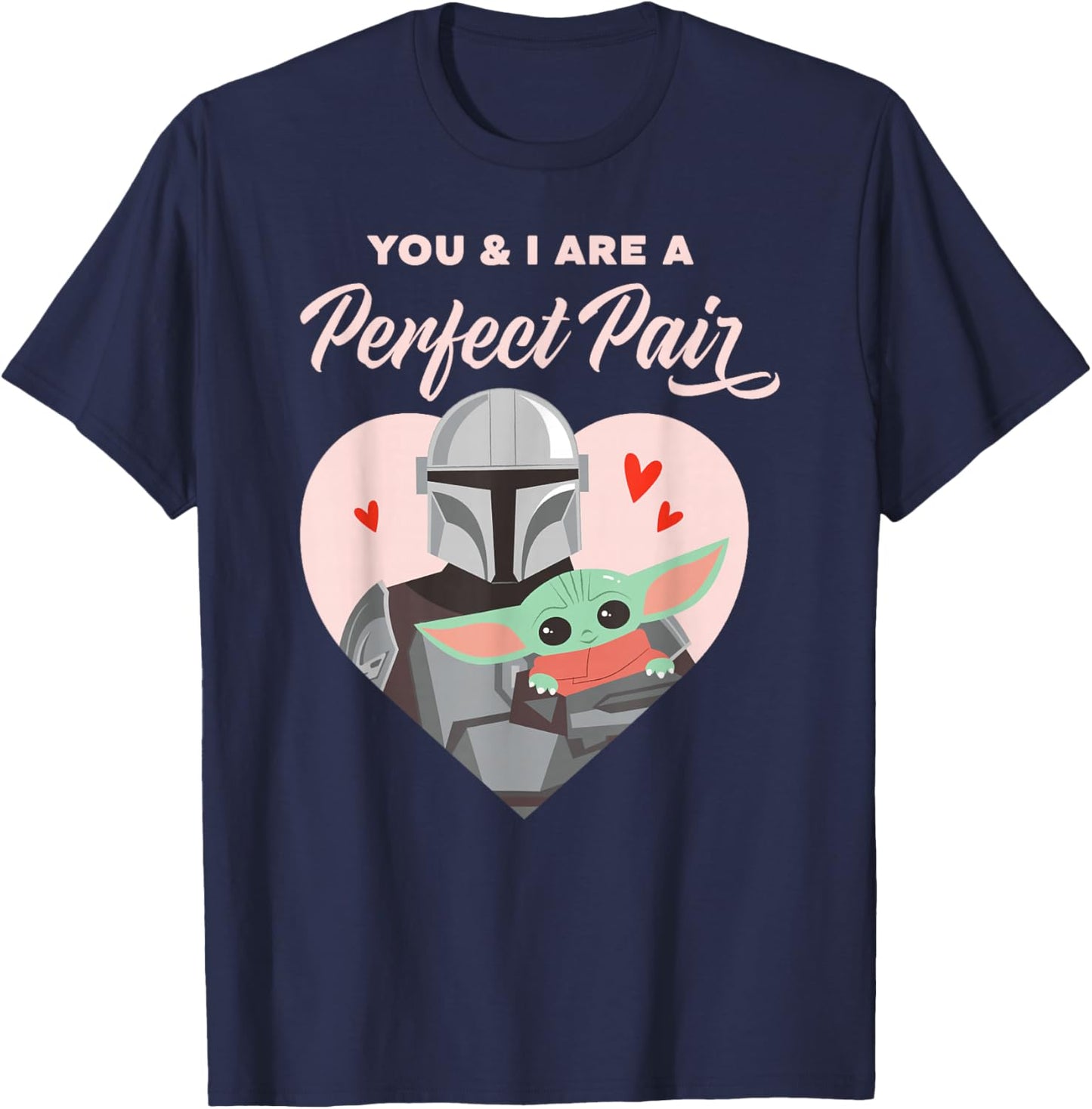 Star Wars The Mandalorian Valentine's Day Perfect Pair T-Shirt - T-Shirt | Navy