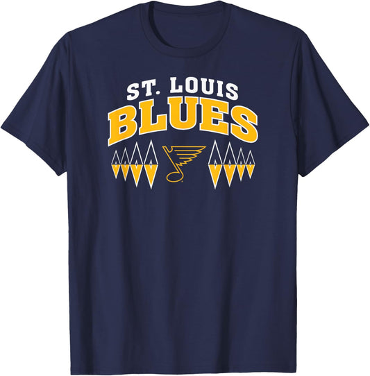 St. Louis Blues Split Royal Officially Licensed T-Shirt - T-Shirt | Navy