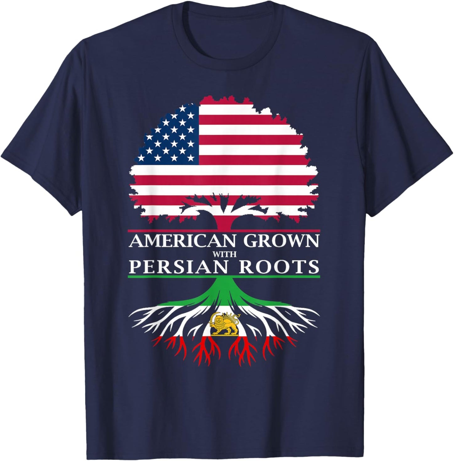 American Grown with Persian Roots T-Shirt - T-Shirt | Navy