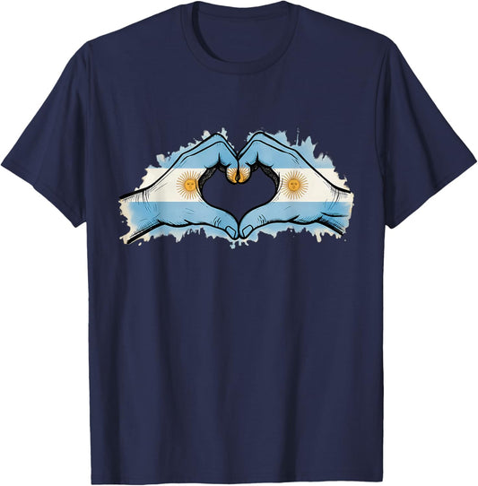 Argentina Pride Argentinian Flag T-Shirt - T-Shirt | Navy