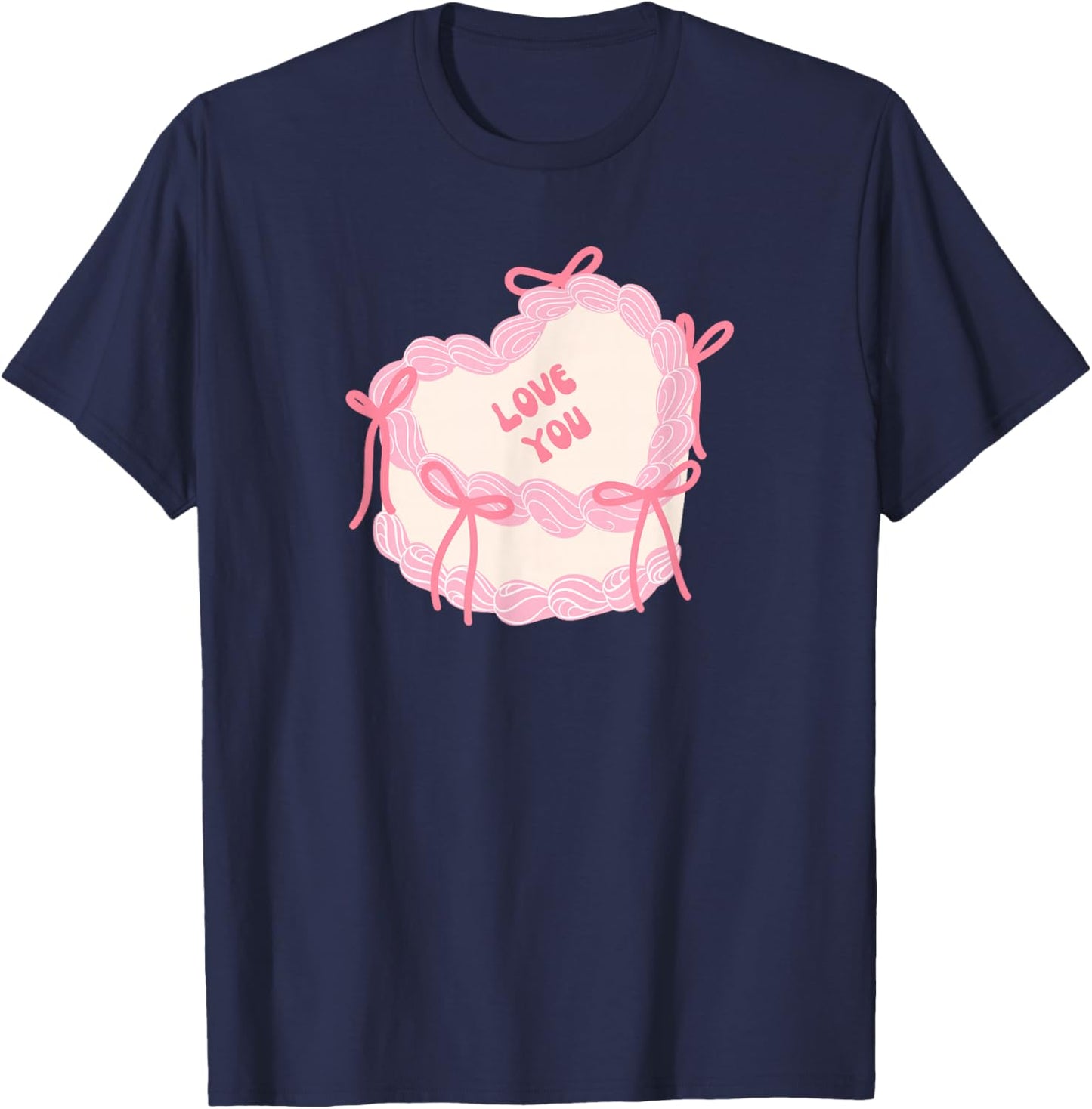 Valentine's Day Cake T-Shirt - T-Shirt | Navy