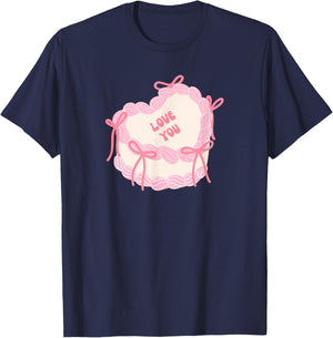 Valentine's Day Cake T-Shirt - T-Shirt | Navy