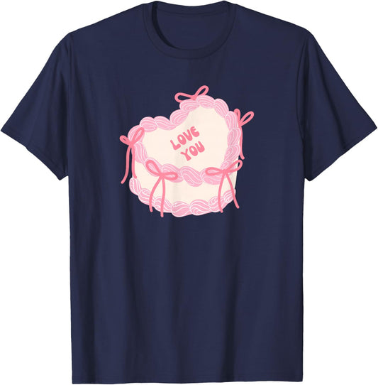 Valentine's Day Cake T-Shirt - T-Shirt | Navy