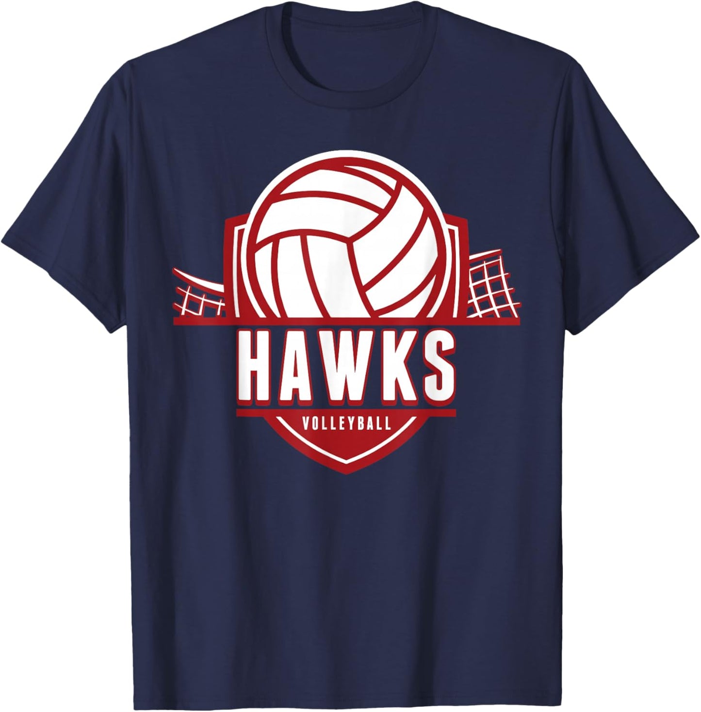 Hawks Volleyball Back to School Spirit M T-Shirt - T-Shirt | Navy