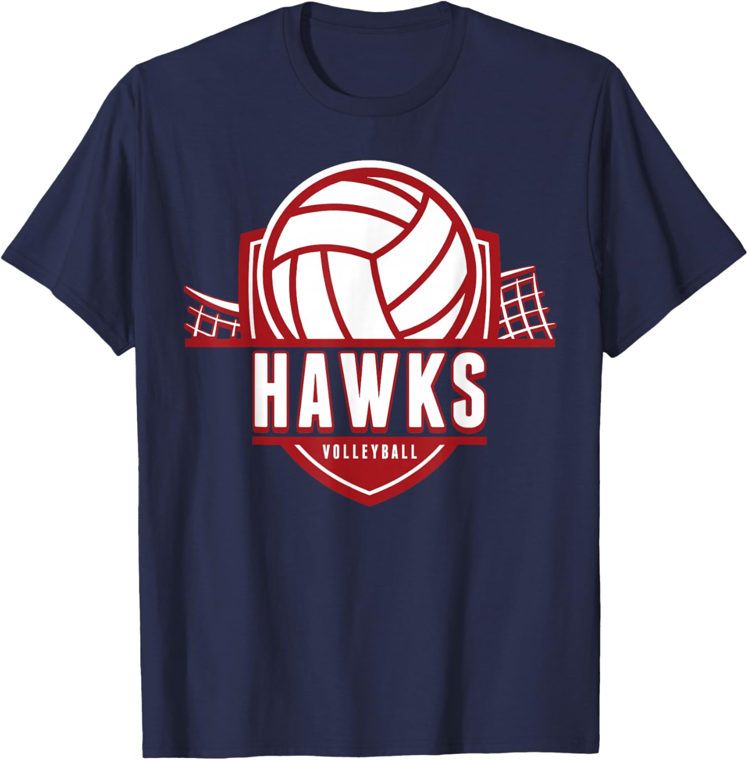 Hawks Volleyball Back to School Spirit M T-Shirt - T-Shirt | Navy