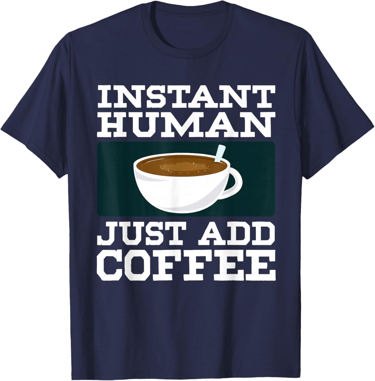 Funny Coffee Art Women Caffeine Lover Coffee Drinker T-Shirt - T-Shirt | Navy