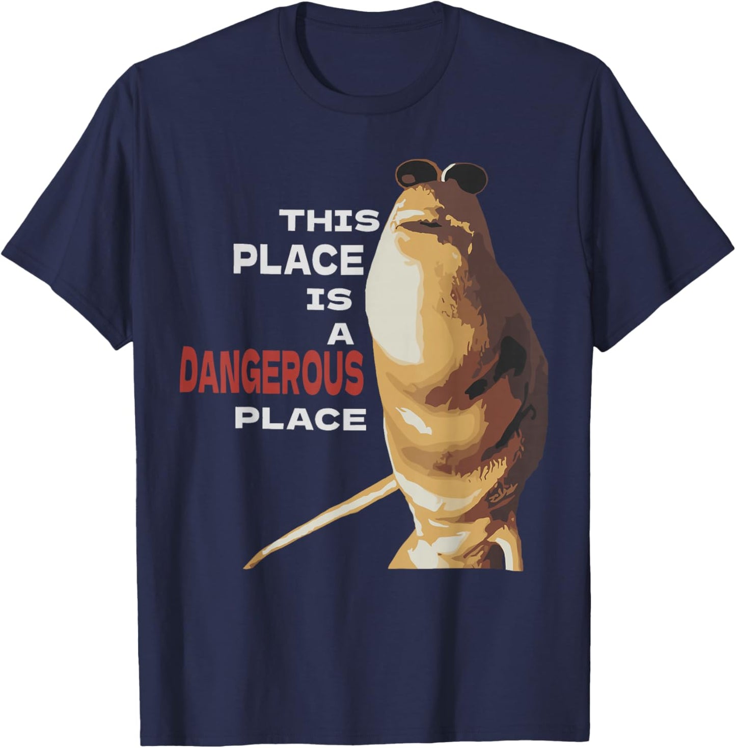 Marcus The Worm Cartoon Character Graphic Art T-Shirt - T-Shirt | Navy