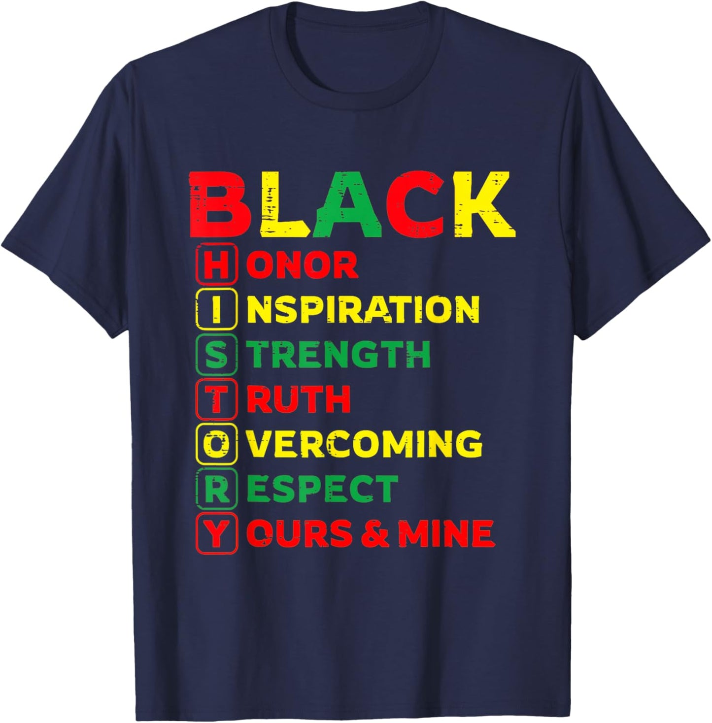 Black History Month Honor Inspiration Strength Truth Women T-Shirt - T-Shirt | Navy