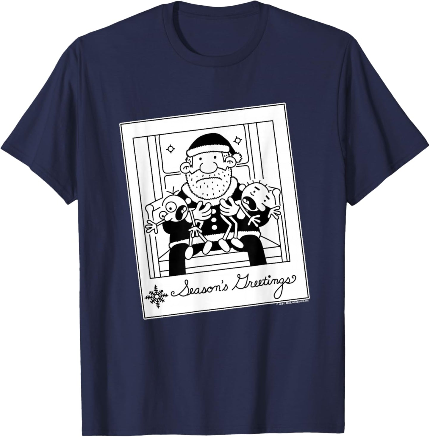 Diary of a Wimpy Kid Santa Greeting's Photo T-Shirt - T-Shirt | Navy