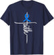 Faith Type 1 Diabetes Awareness T1D Christian Ribbon Blue T-Shirt - T-Shirt | Navy