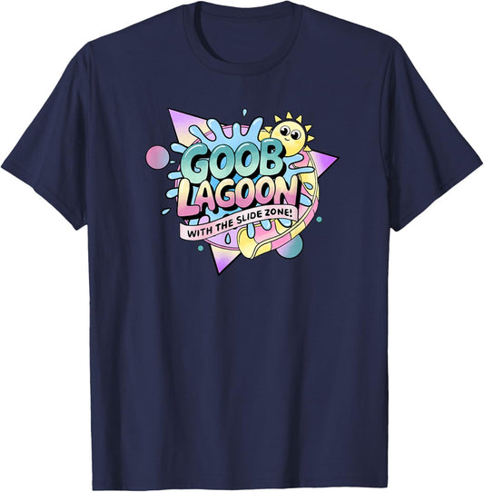 Goob Lagoon Waterpark Survivor with The Slide Zone T-Shirt - T-Shirt | Navy
