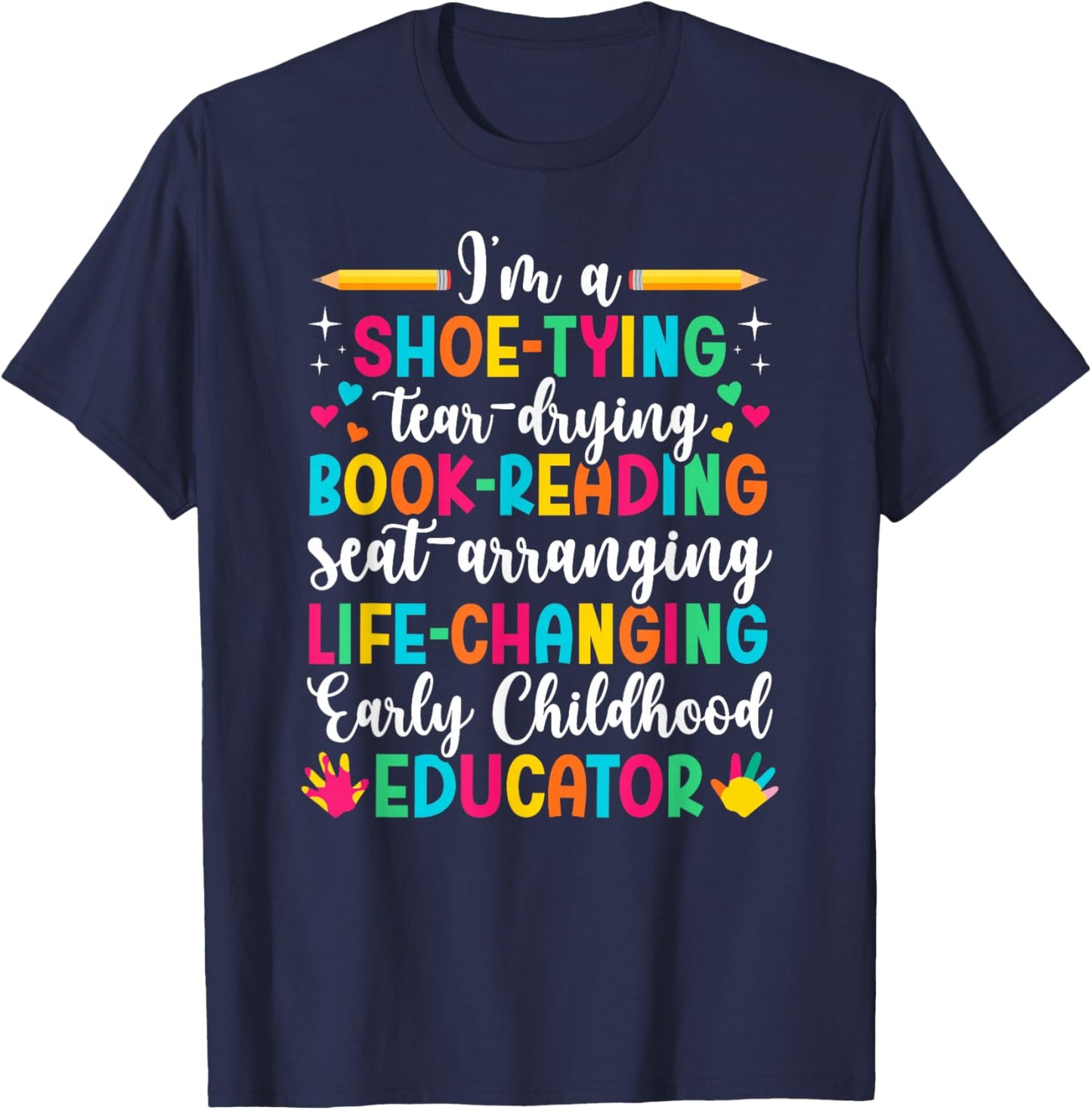 Early Childhood Educator Definition Early Childhood Teacher T-Shirt - T-Shirt | Navy
