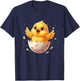 Happy Easter Hatching Chick Cute Spring Egg T-Shirt - T-Shirt | Navy