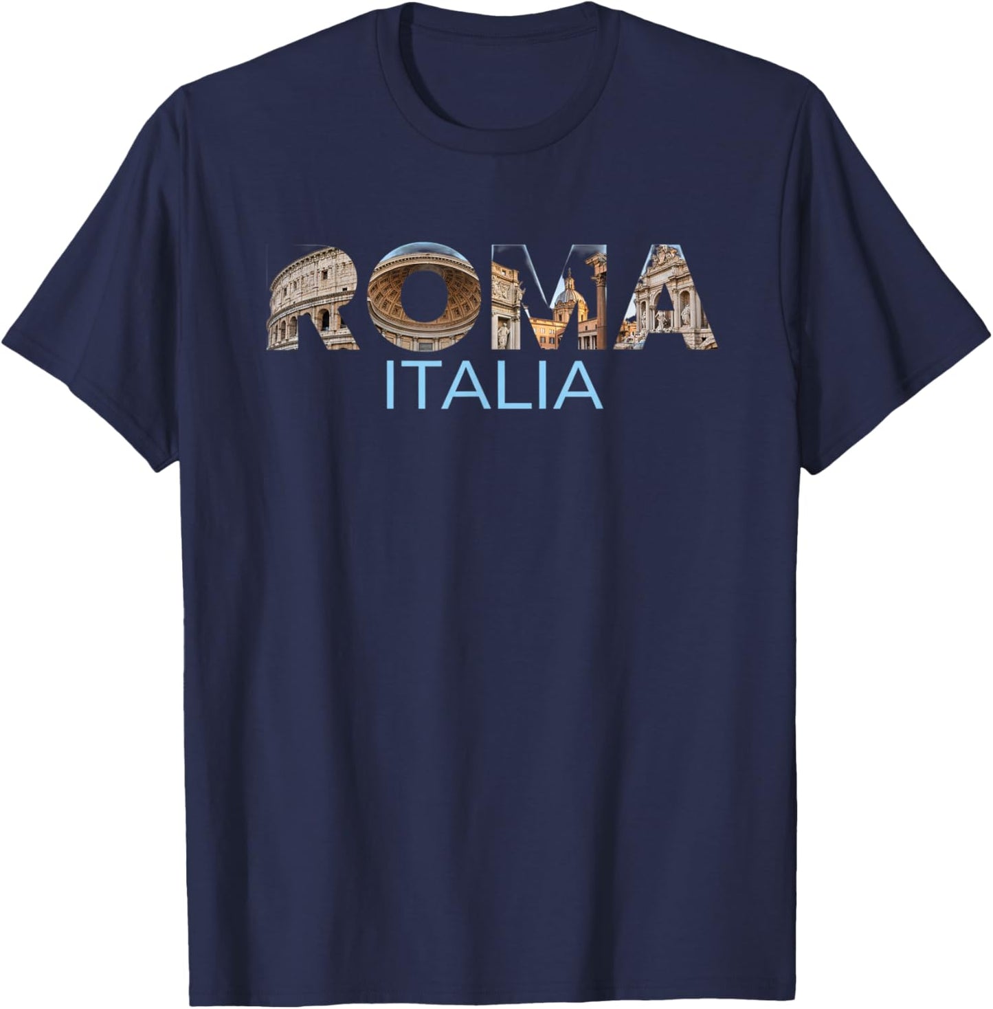 Roma Italia Rome Italy Travel Landmark Souvenir T-Shirt - T-Shirt | Navy