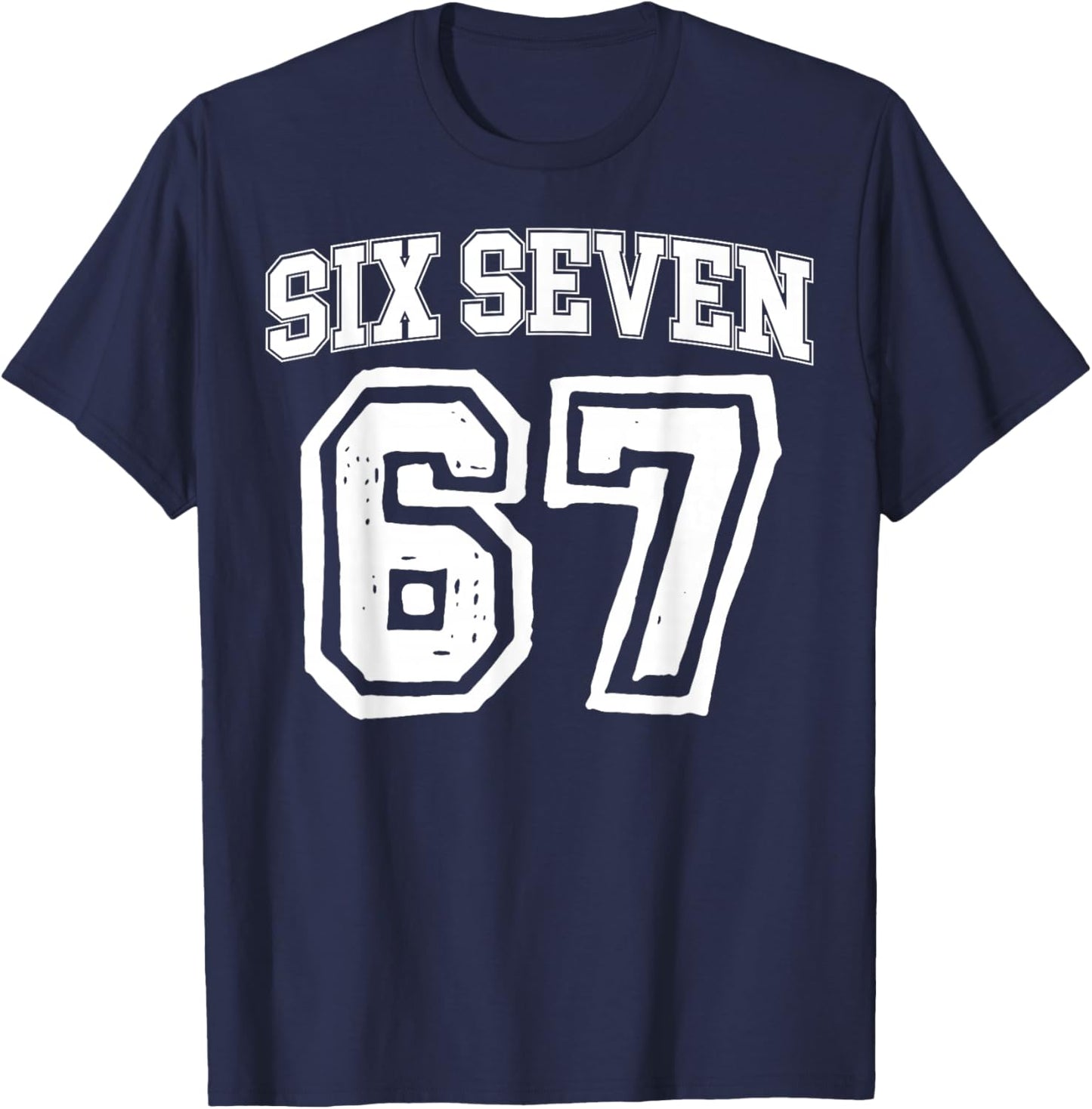 Number 67 Numbered Uniform Sports Jersey Team 67th Birthday T-Shirt - T-Shirt | Navy