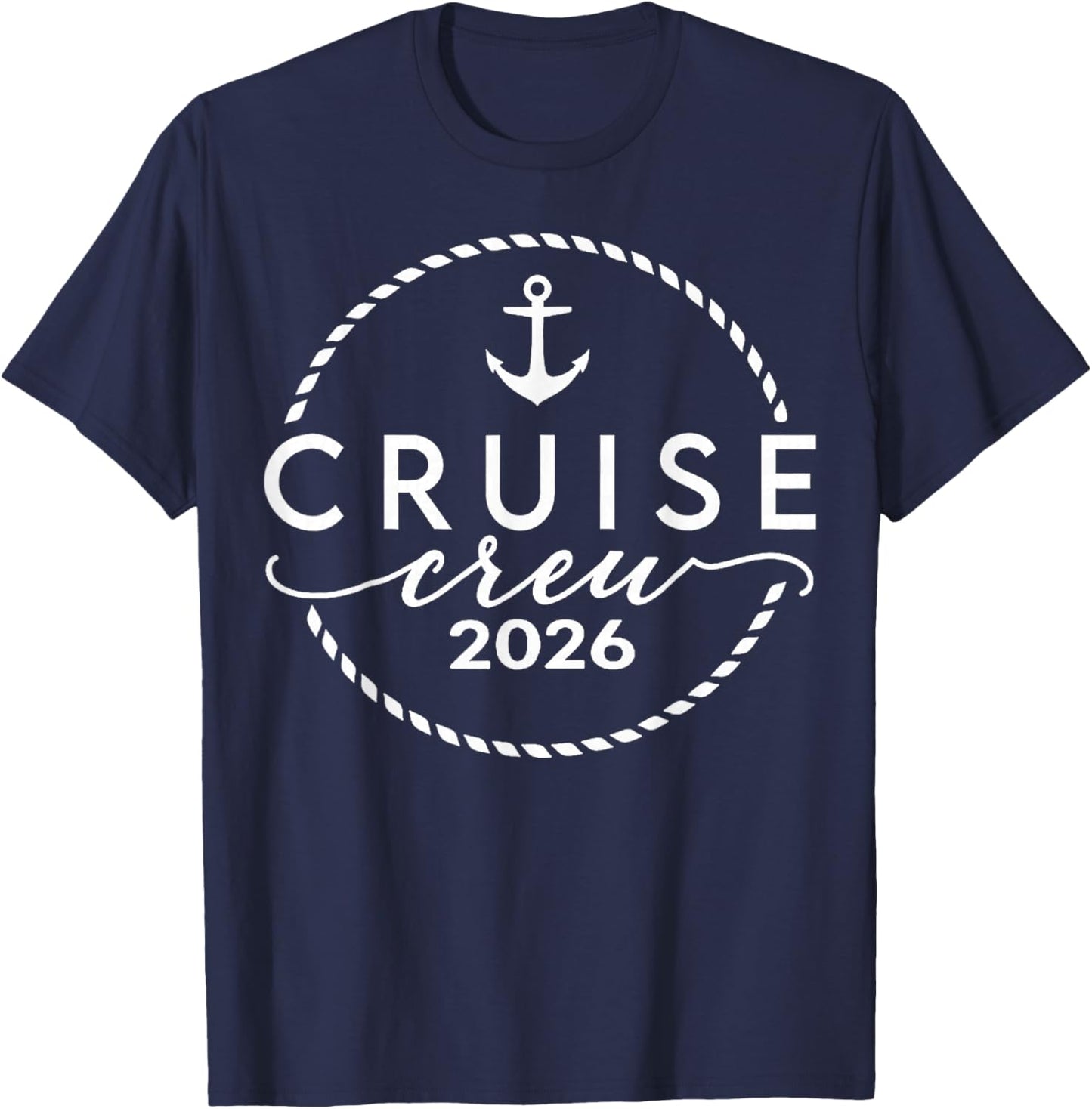 Cruise Crew 2026 Summer Vacation Trip Funny Matching Group T-Shirt - T-Shirt | Navy