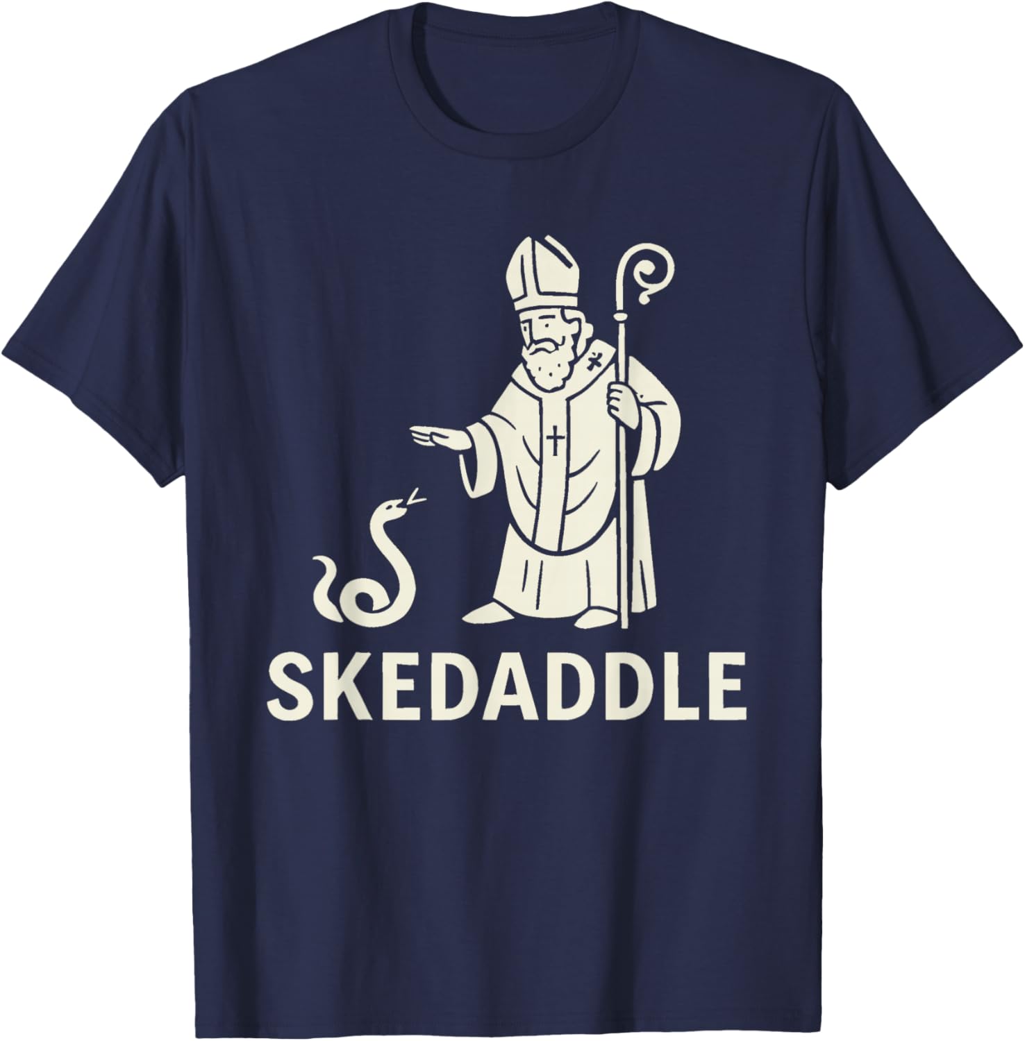 Funny Saint Patricks Day Irish Skedaddle T-Shirt - T-Shirt | Navy