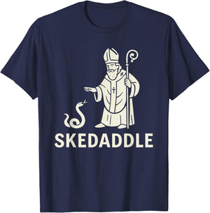 Funny Saint Patricks Day Irish Skedaddle T-Shirt - T-Shirt | Navy