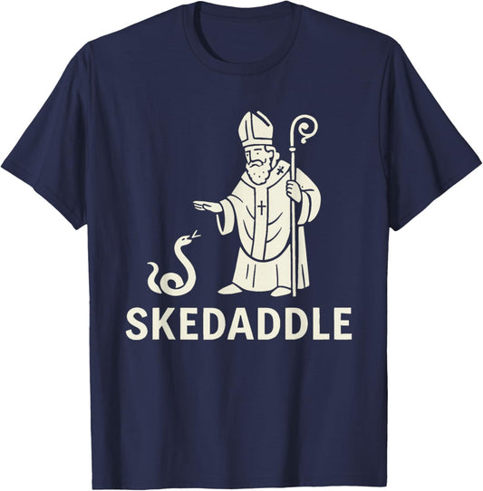 Funny Saint Patricks Day Irish Skedaddle T-Shirt - T-Shirt | Navy